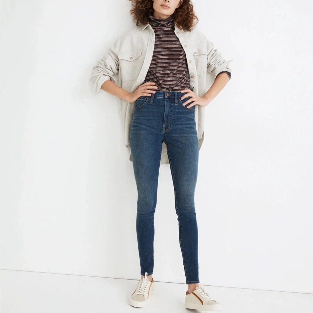 Madewell 10" High-Rise Roadtripper Supersoft Jeans in Playford Wash 29P $75